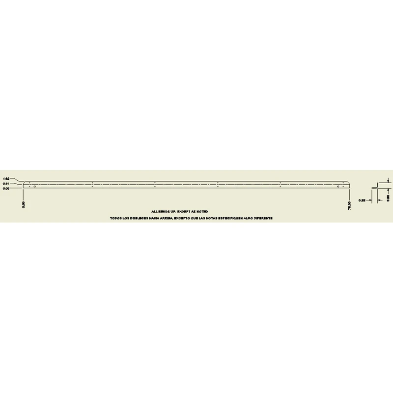 085-10000-125 - Panel End Hood Angle Brace by York