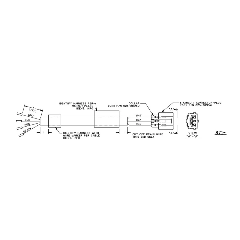 371-01263-232 - Harness Sensor by York