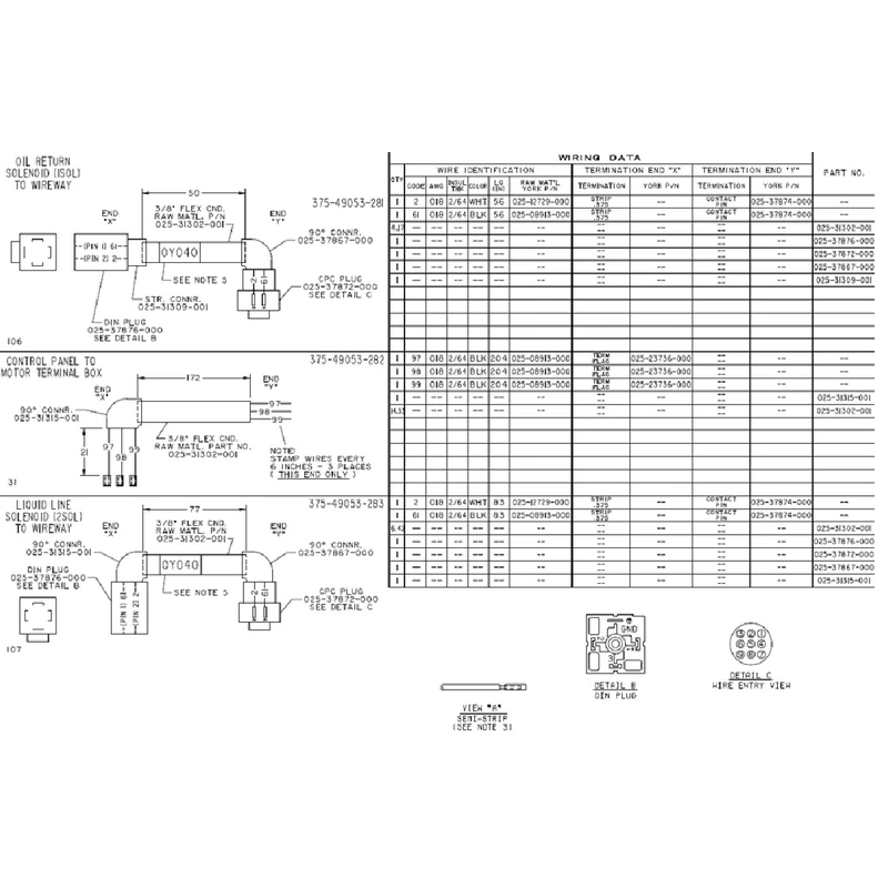 375-49053-281 - Harness YK Mod F System Wiring by York