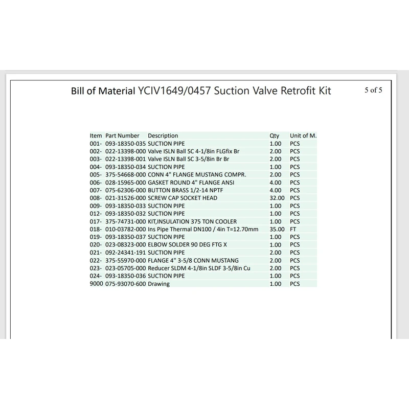 375-93070-602 - Purchase Parts Kit by York