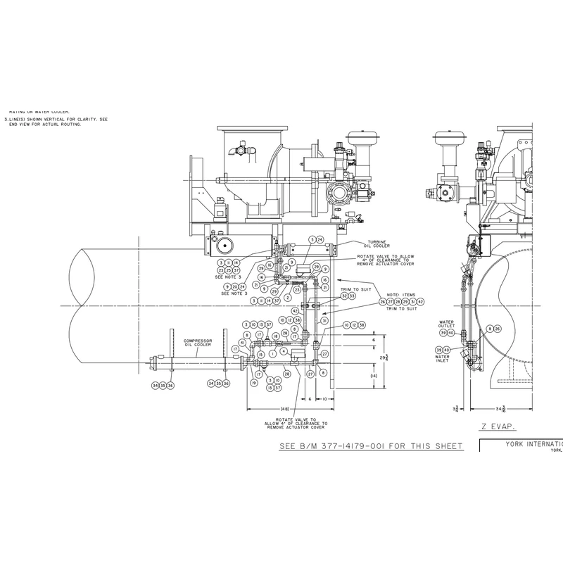 377-14179-001 - Kit Oil Cooler Water Piping by York