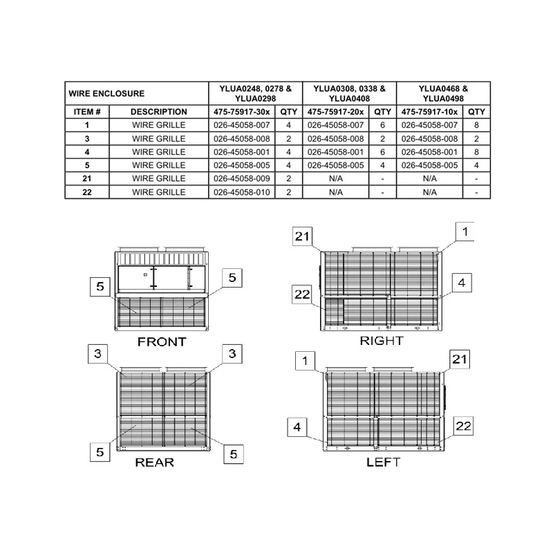 475-75917-301 - Grill Full YLAA Kit by York