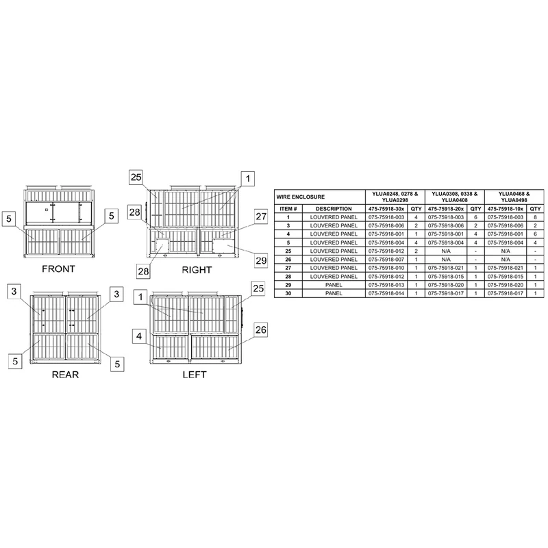 475-75918-203 - Louver Panel Kit by York