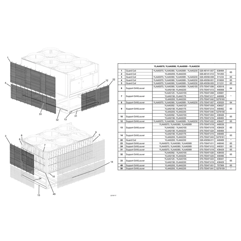 475-91492-101 - Grill Full YLAA Kit by York
