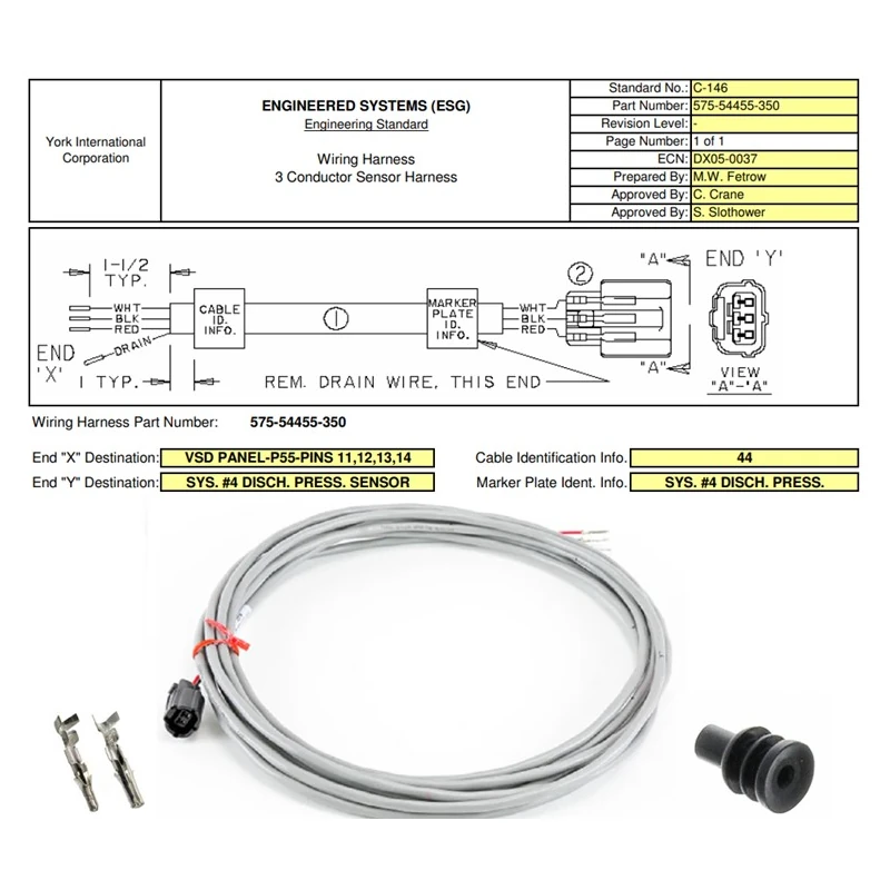 575-54455-350 - Wiring Harness by York