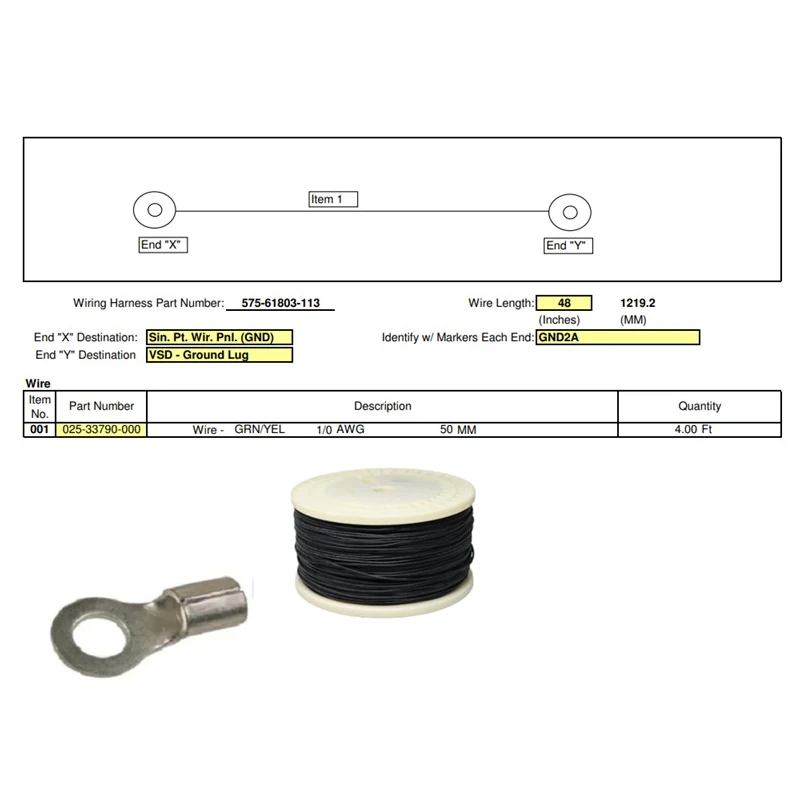 575-61803-113 - Harness Singl Point Wiring Panel by York