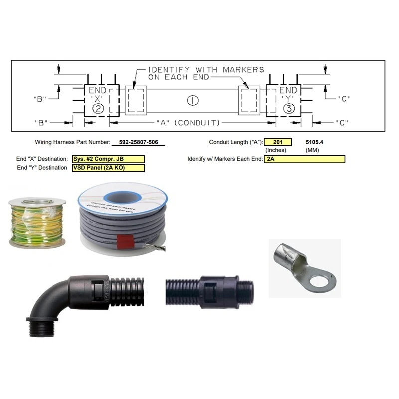 592-25807-506 - Compressor Harness 2 Amp Yvfa by York