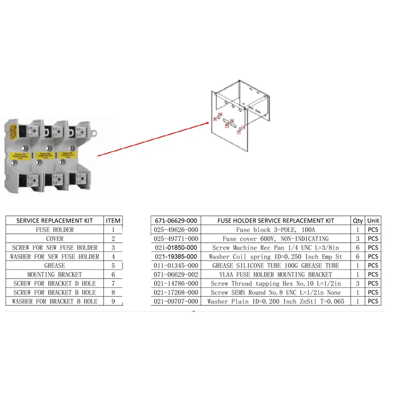 671-06629-000 - Fuse Block Kit by York