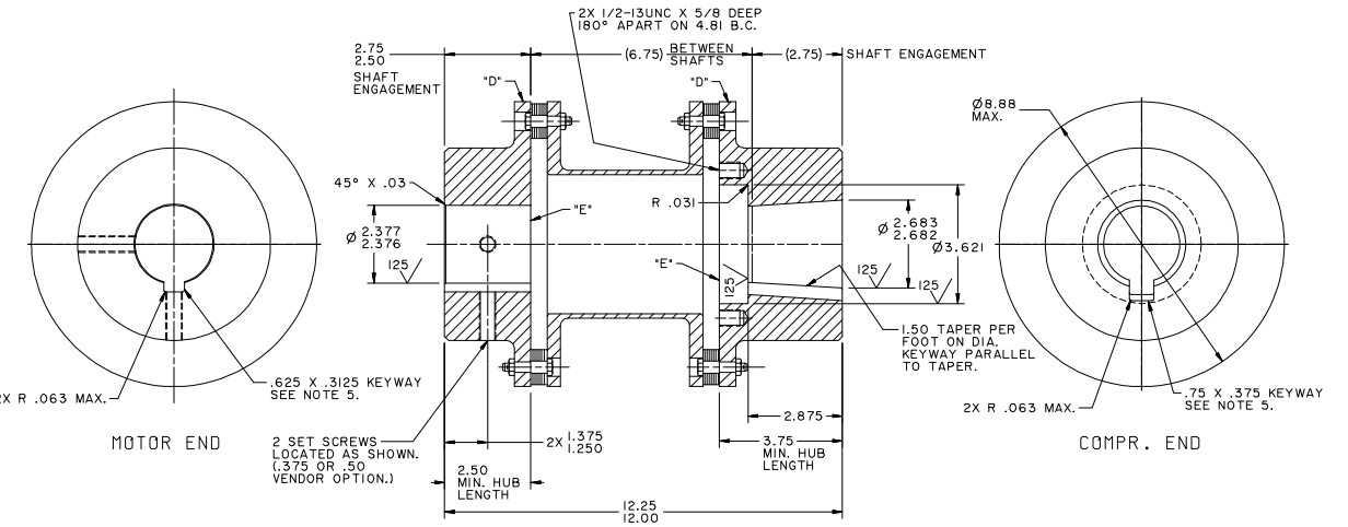 029-24118-102 - Hardware Coupling Dana Kit by York