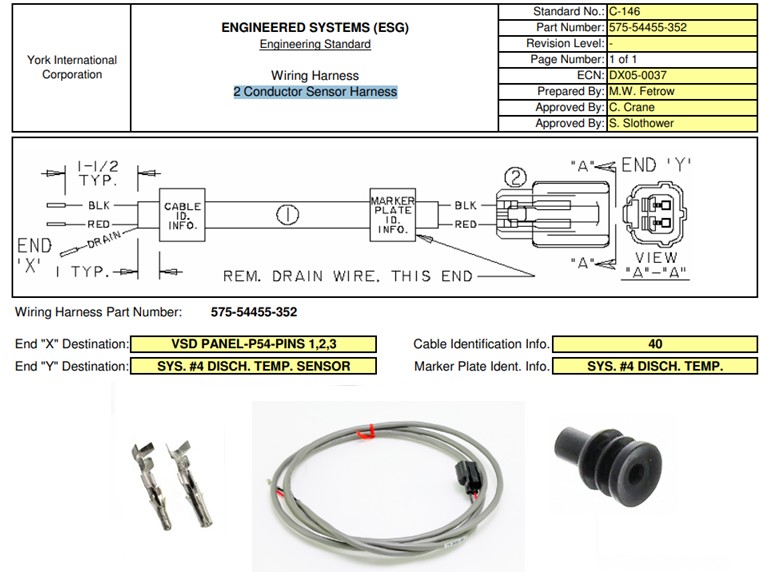 575-54455-352 - Wiring Harness by York