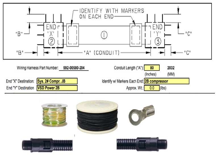592-00580-204 - Wiring Harness by York