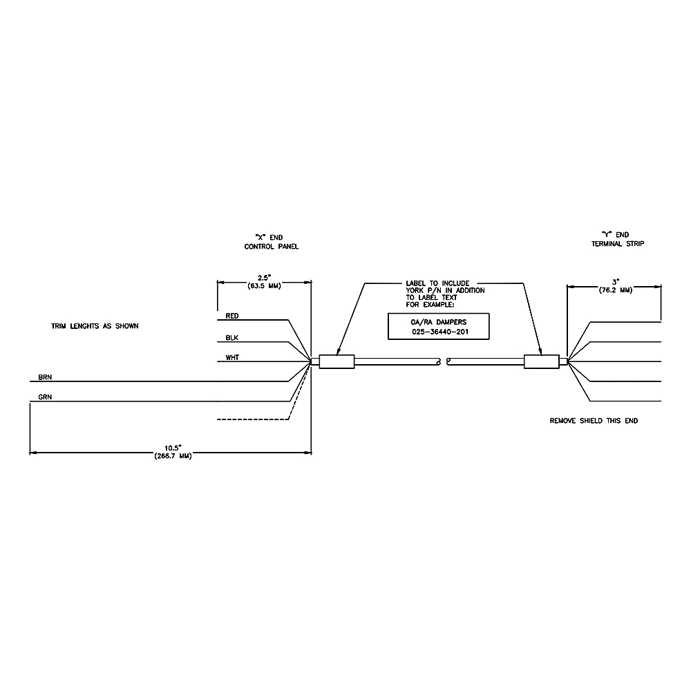 025-36440-201 - Harness Oa/Ra Dampers, with Fdbk by York