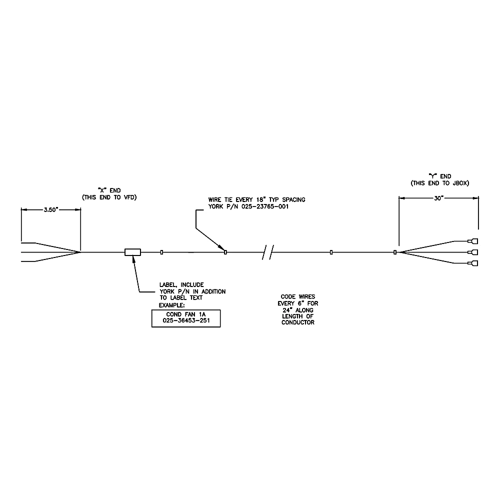 025-36494-301 - Harness YPAL Sat Sensor Controls by York