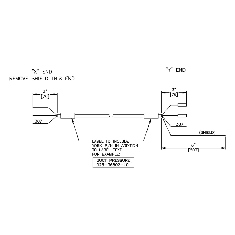 025-36502-302 - Harness YPAL Duct Pressure Cntrls by York