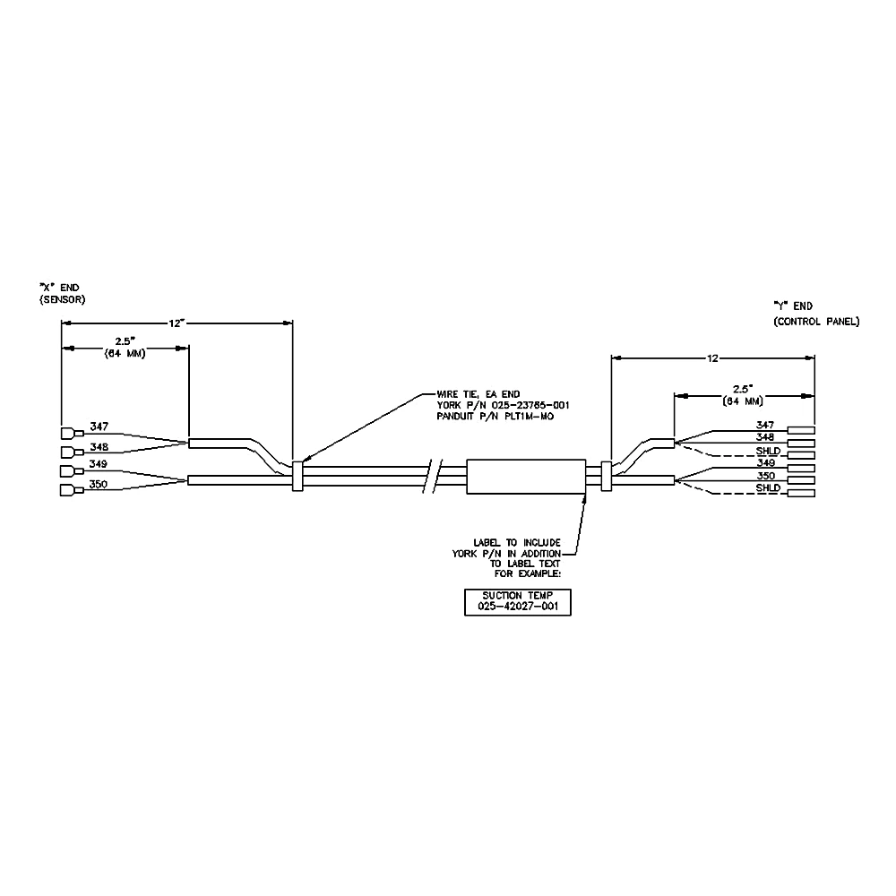 025-42027-001 - Harness Suction Temperature by York