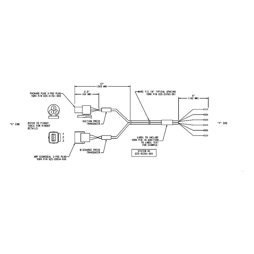 025-43351-001 - Wiring Harness by York