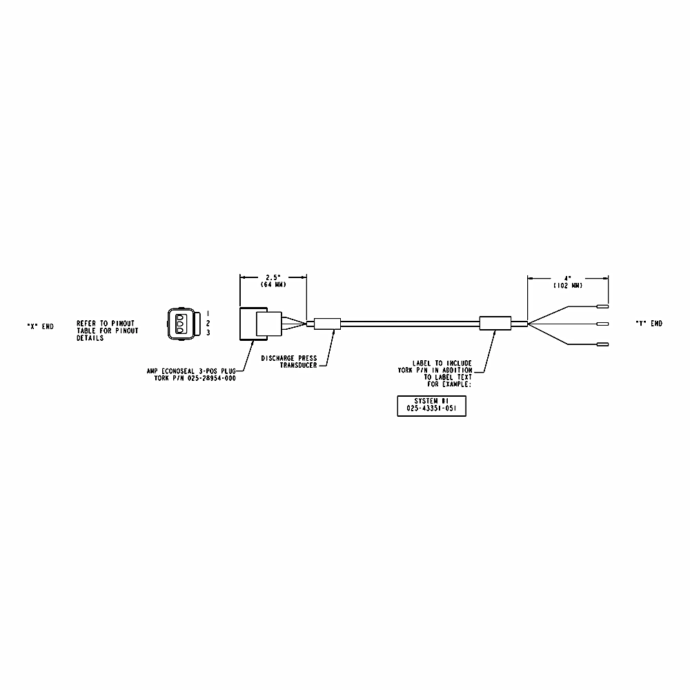 025-43351-051 - Wiring Harness by York