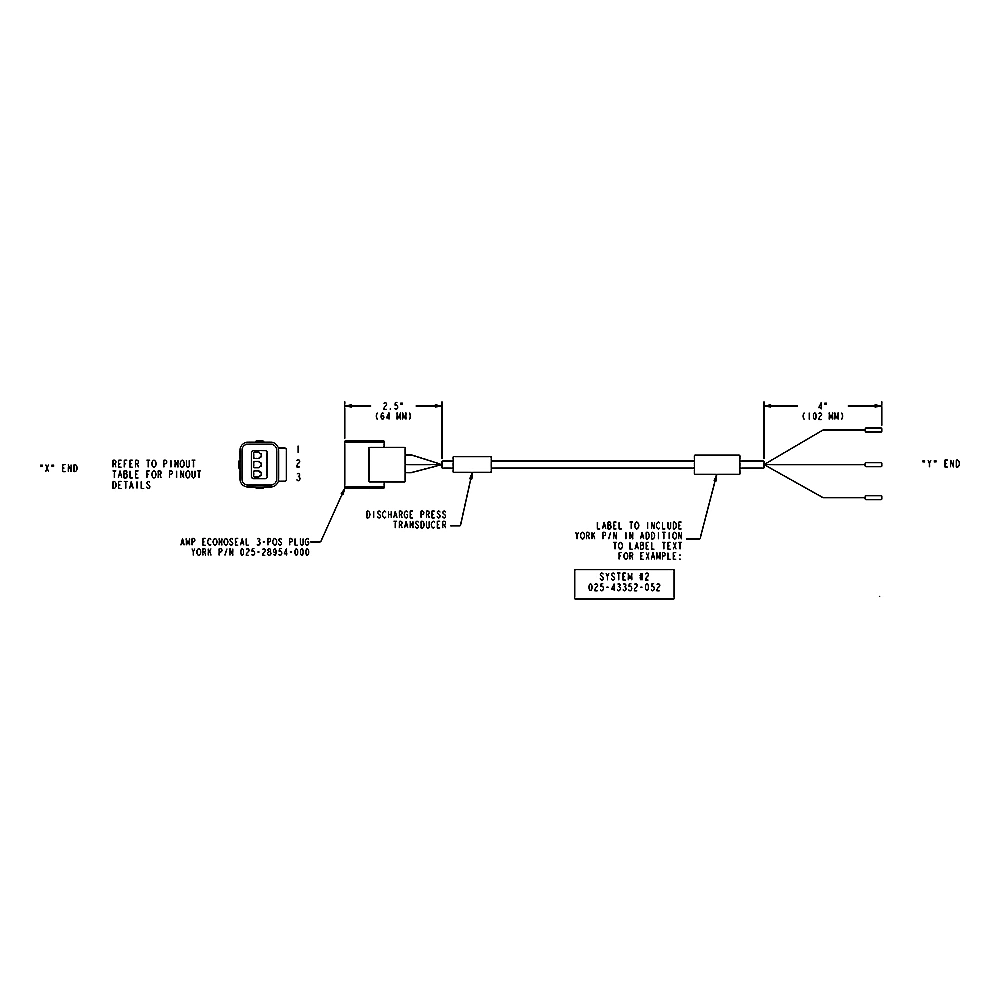 025-43352-052 - Wiring Harness by York