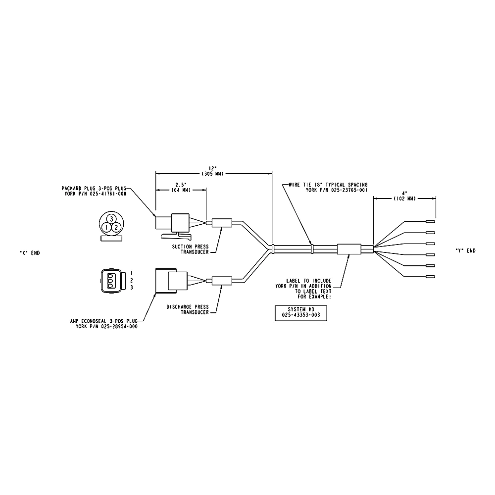 025-43353-003 - Wiring Harness by York