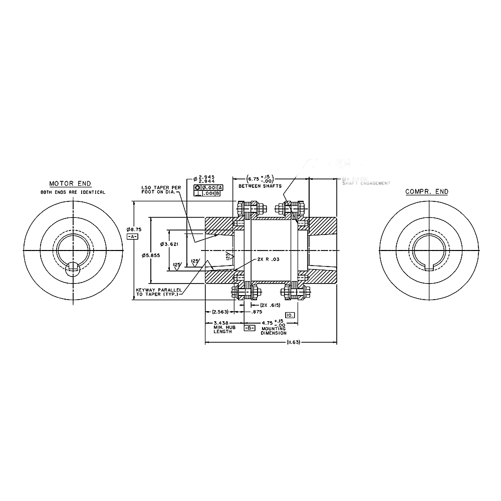 029-24887-102 - Hardware Coupling Dana Kit by York