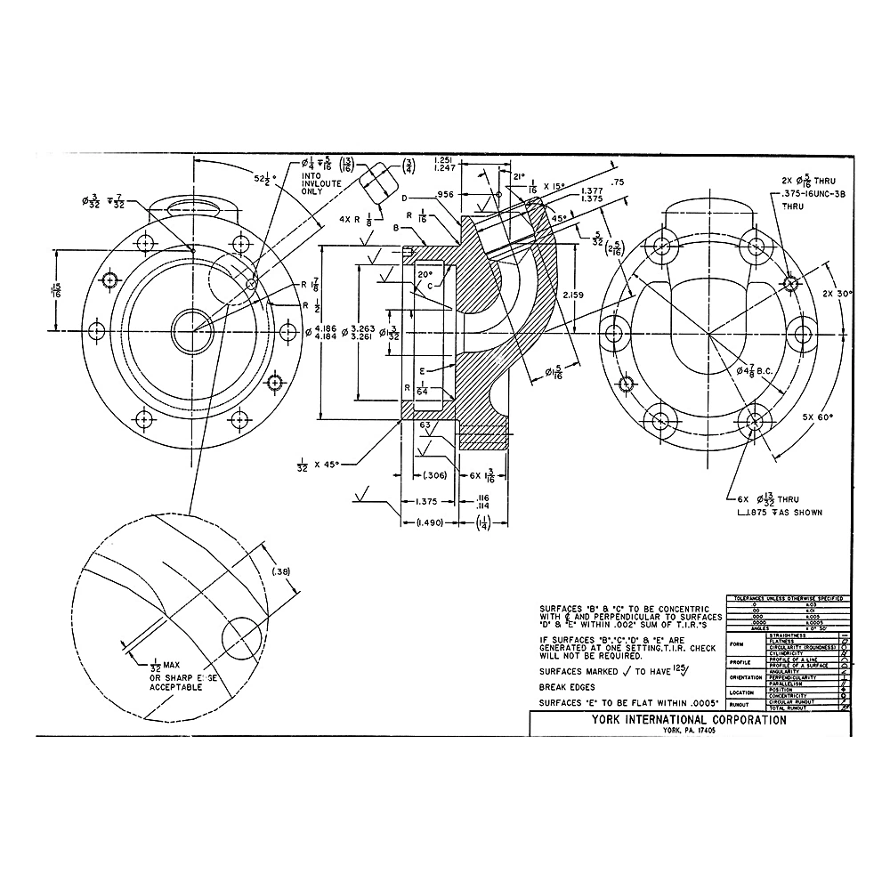 064-13842-000 - Housing Pump Oil T67 T76 S Stage by York