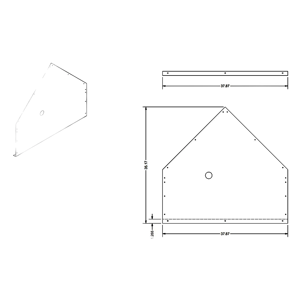 085-01429-005 - Panel Side Exhaust Hood 90-105 by York