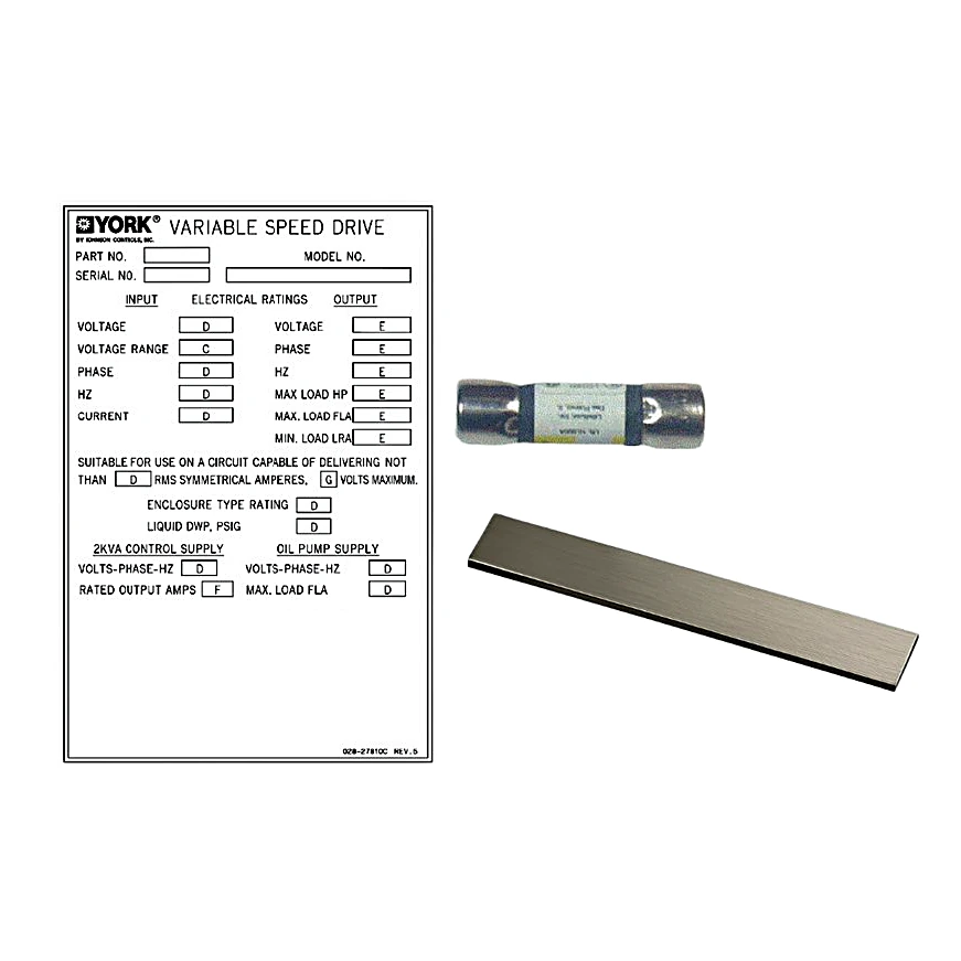 327-04225-002 - Fuse Kit 5 Amp 600 Volts by York