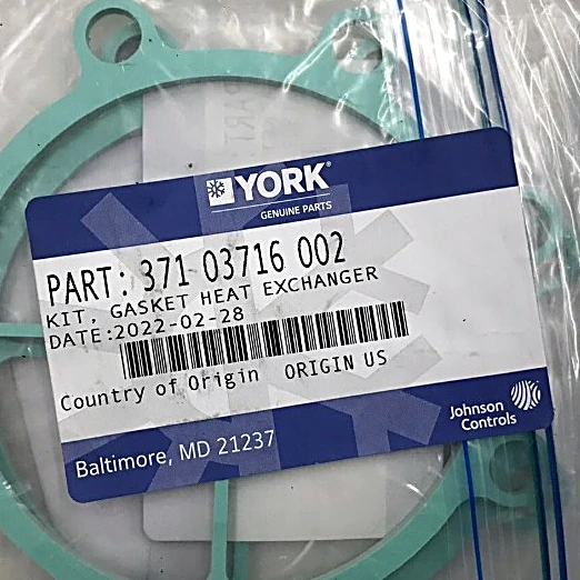 371-03716-002 - Kit Gasket Heat Exchanger by York