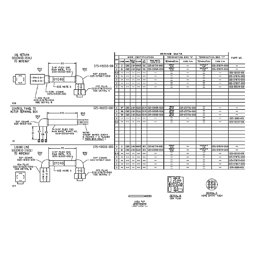 375-49053-281 - Harness YK Mod F System Wiring by York