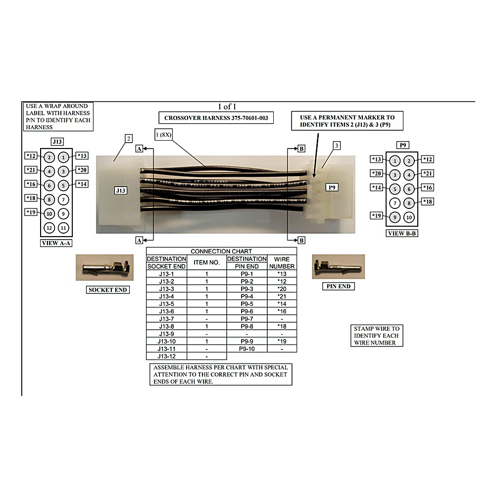 375-70601-003 - Cross Wiring Harness by York