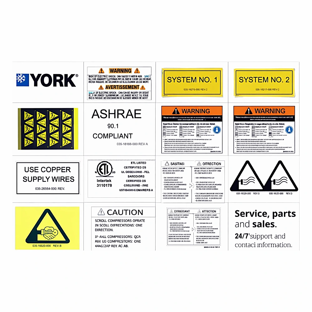 375-75950-008 - Label Kit Ycul 60 Hz by York