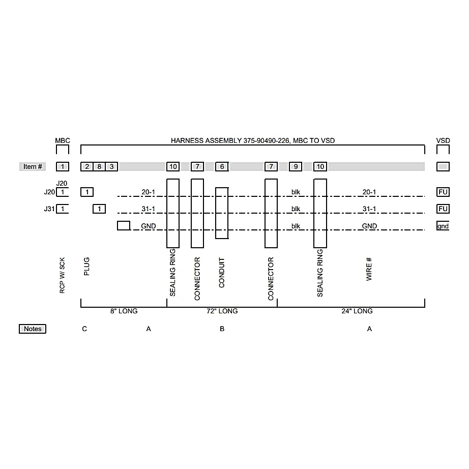 375-90490-226 - Wiring Harness by York