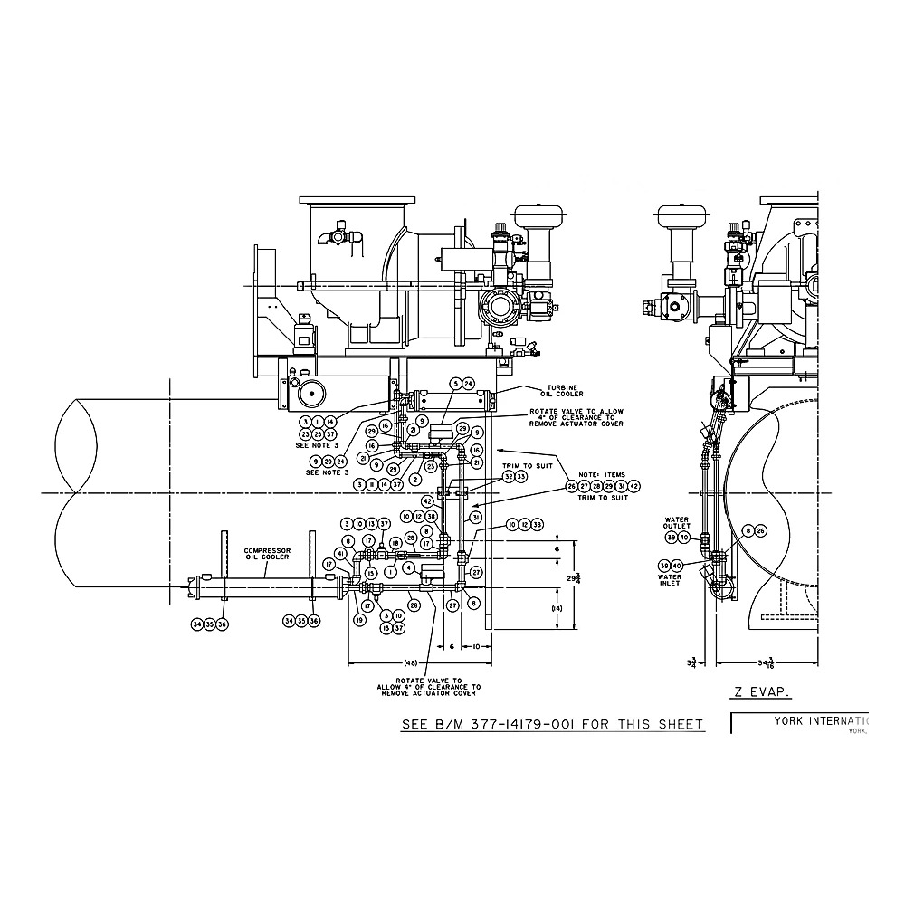 377-14179-001 - Kit Oil Cooler Water Piping by York