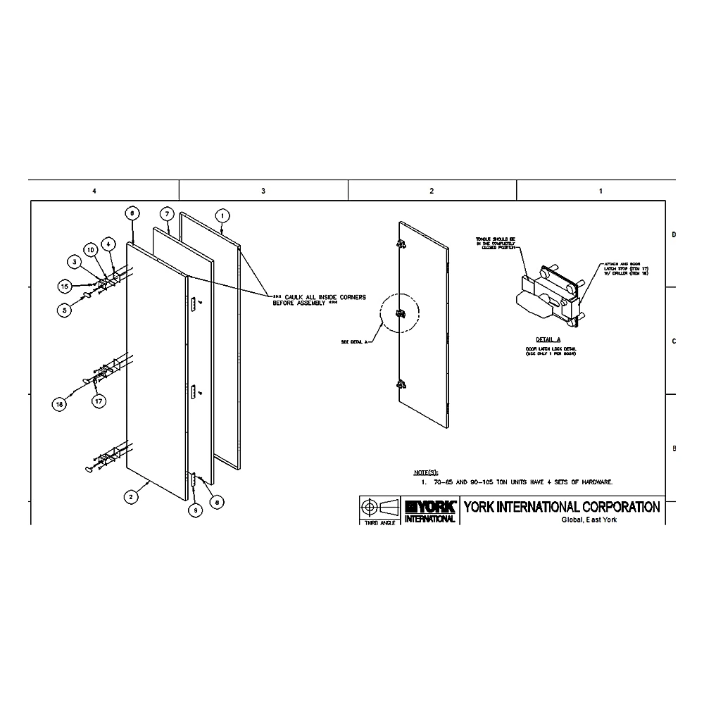 385-00429-106 - Door Assembly Half 90-105 by York