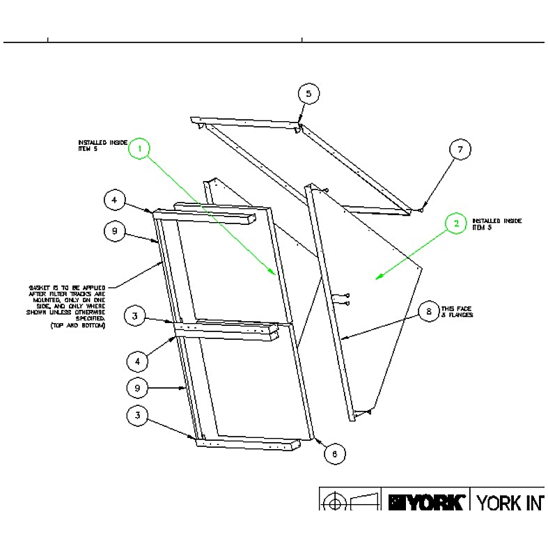 385-00435-300 - BOM Hood Assembly Side 90-105 by York