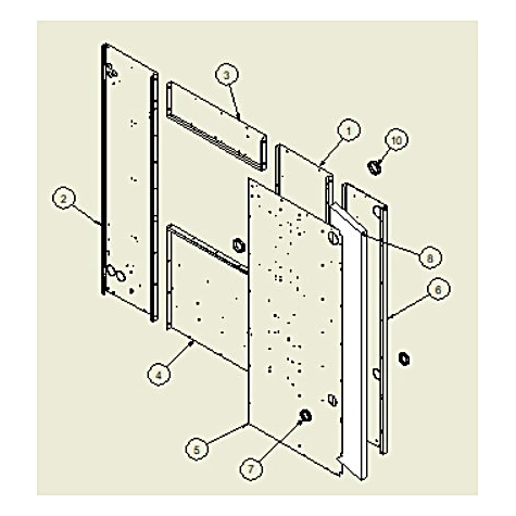 385-10006-210 - BOM Discharge Wall Assembly Gh by York