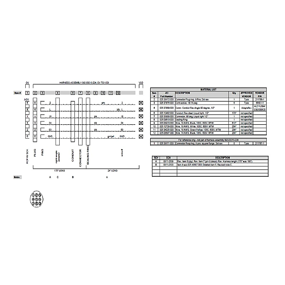 392-03213-224 - Wiring Harness Ymcc by York