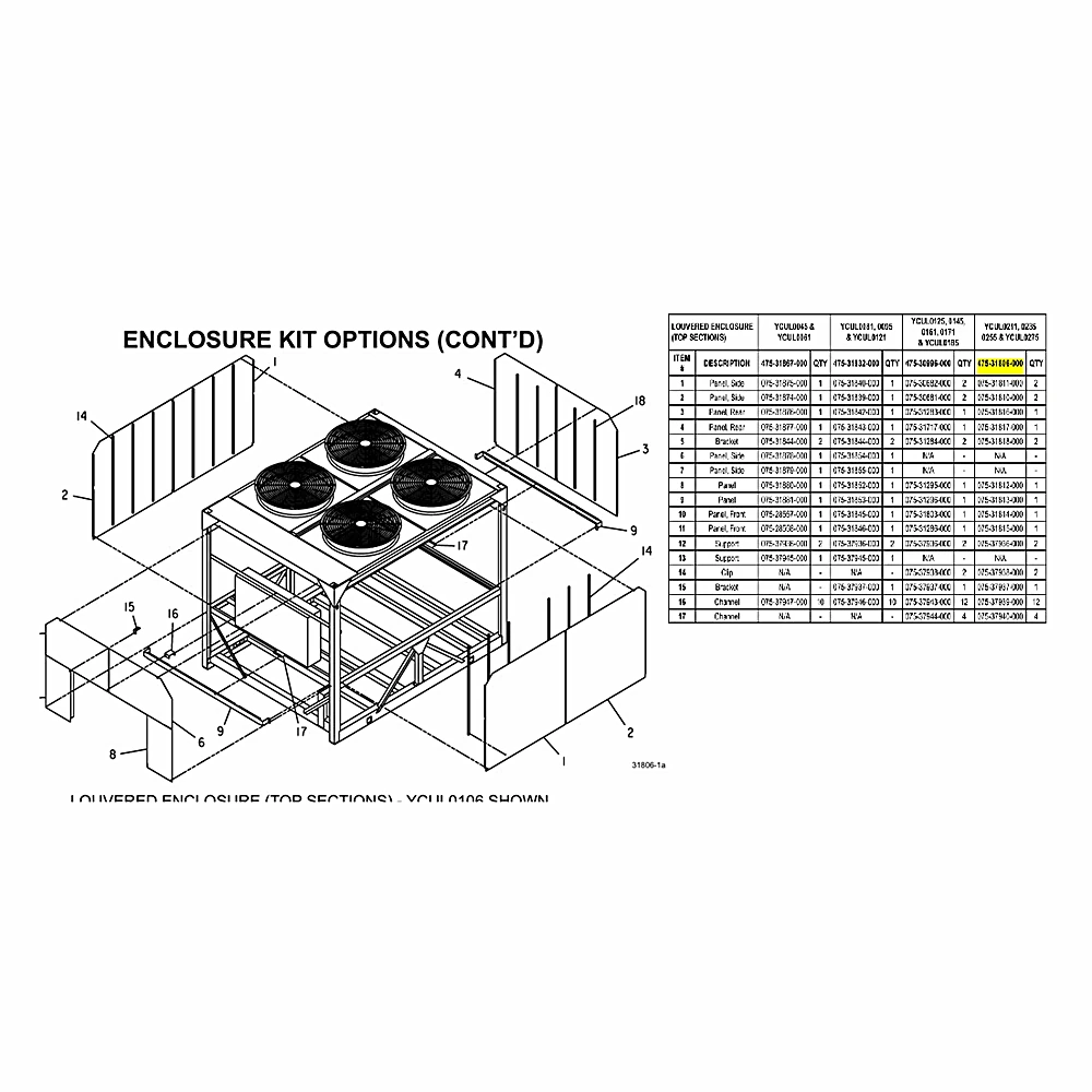 475-30996-000 - Enclosure Kit by York
