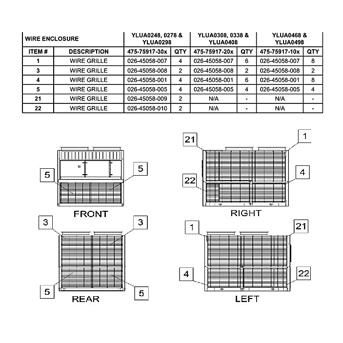 475-75917-301 - Grill Full YLAA Kit by York