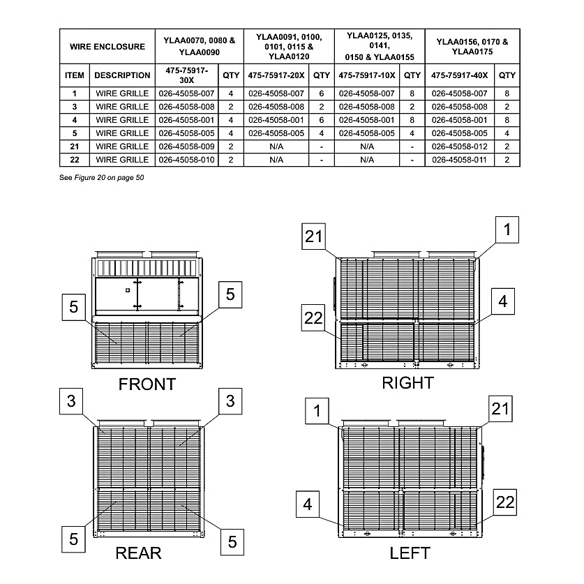 475-75917-401 - Grill Full YLAA Kit by York