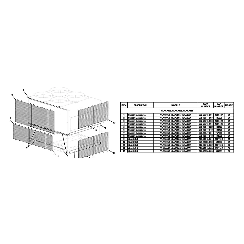 475-91492-301 - Grill Full YLAA Kit by York