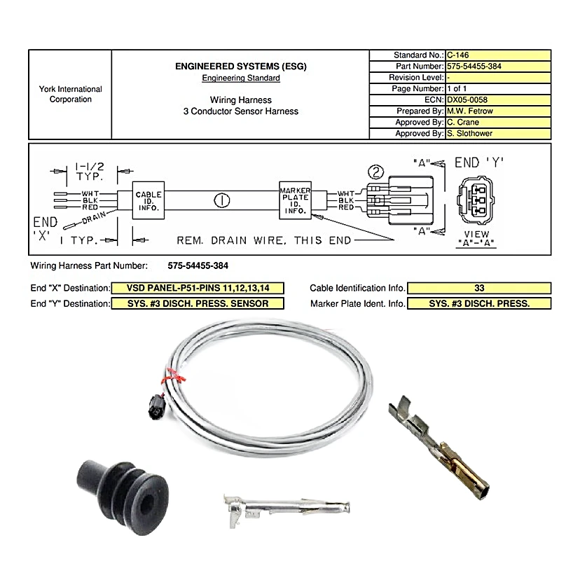 575-54455-384 - Wiring Harness by York