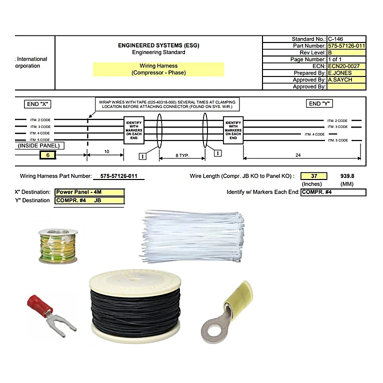 575-57126-011 - Wiring Harness Compressor Phase by York