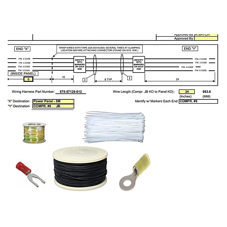575-57126-012 - Wiring Harness Compressor Phase by York