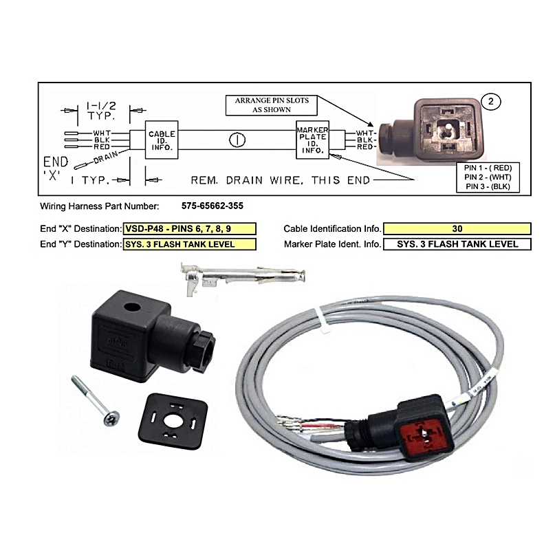 575-65662-355 - Harness YCIV System 0.3 Flash Tank by York