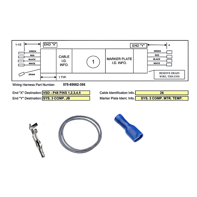 575-65662-356 - Harness 4 Conductor Sensor by York