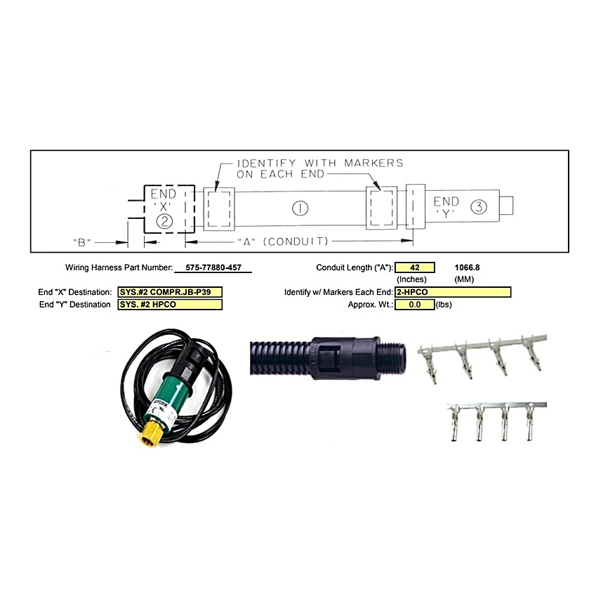 575-77880-457 - Wiring Harness High Press YVAA by York