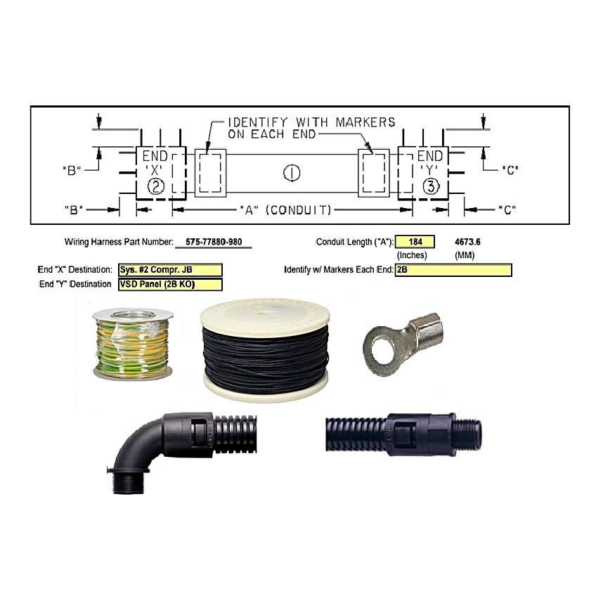 575-77880-980 - Harness Compressor 2 B by York