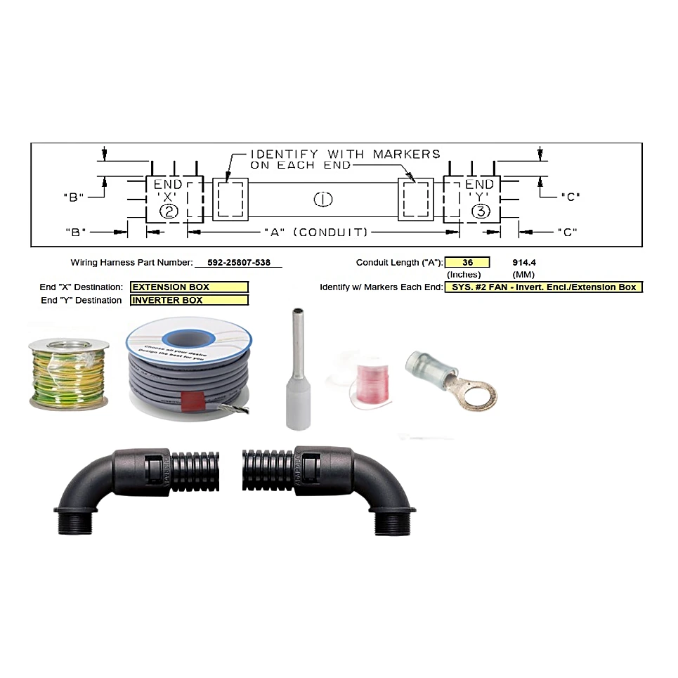 592-25807-538 - Harness, Invert Enclosure by York