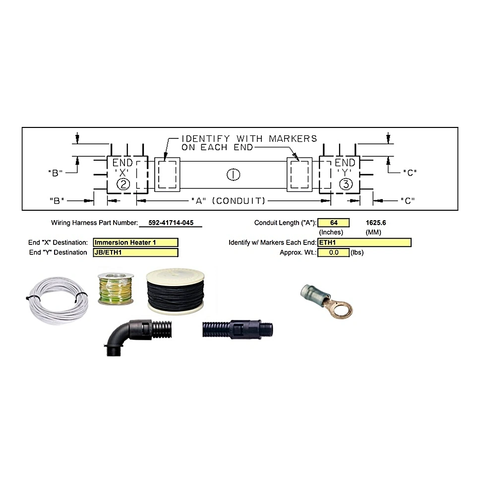 592-41714-045 - Harness Immersion Heatr 1/Jb Eth 1 by York